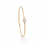 14K Gold 1.0 ct. tw. Pear-Shaped Lab Grown Diamond Wire Bangle Bracelet