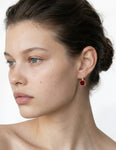 14K Gold 10.8CT Drop Garnet Color Earrings