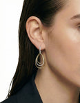 14K-Y TEAR-DROP EARR., 0.70CT