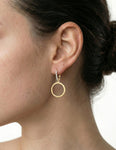 14K-Y GALLERY EARR., 0.10CT