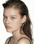 14K-Y CIRCLE OF LOVE EARR., 0.70CT