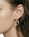 14K-Y CIRCLE OF LOVE EARR., 0.70CT
