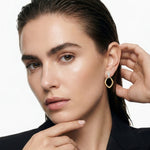 14K Gold 0.22 ct. tw. Hammered Free-Form Dangling Earrings