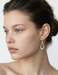 14K-Y TEAR-DROP EAR., 0.14CT
