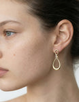 14K-Y TEAR-DROP EAR., 0.14CT