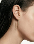 14K-Y BOW EARR., 0.20CT