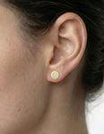 14K-Y STUD EARR., 0.20CT