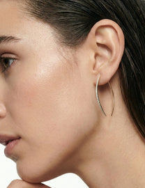 14K-Y DIA. BOW EARR., 0.80CT