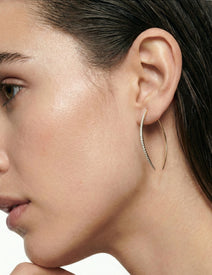 14K-Y DIA. BOW EARR., 0.80CT