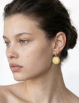 14K-Y DANGLING EARR., 0.15CT