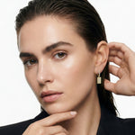 14K Gold 0.15 ct. tw. Hammered Rectangular Dangling Earrings