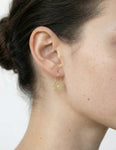 14K-Y DAISY EARR., 0.04CT