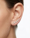 14K-Y STAR CLIMBER EARR., 0.60CT