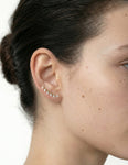 14K-Y LEAF CLIMBER EARR., 0.15CT