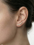 14K-Y CRAWLER CLIMBER EARR., 0.45CT
