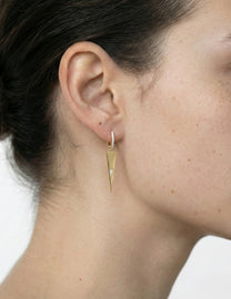 14K Gold 0.15 ct. tw. Dangling Triangle Earrings