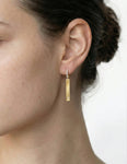14K Gold 0.15 ct. tw. Dangling Rectangle Earrings