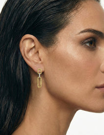 14K-Y OPEN LINK EARRING 0.07CT