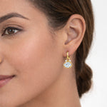 14K Gold 4.14 ct. tw. Lab Grown Diamonds & 0.10CT Bezel Set Natural Diamond Hoop Earrings