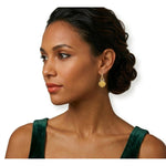 14K Gold 0.14 ct. tw. & 4.0CT Citrine Earrings