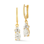 14K Gold 2.18 ct. tw. Lab Grown Diamonds  & 0.09 ct. tw. Natural Diamond Dangling Earrings