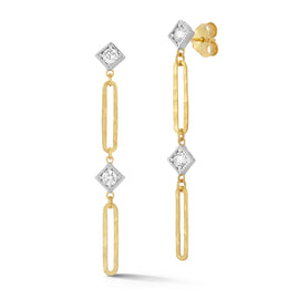 14K Gold 0.20 ct. tw. Dangling Open Link Earrings