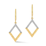 14K Gold 0.19 ct. tw. Dangling Open Diamond Earrings