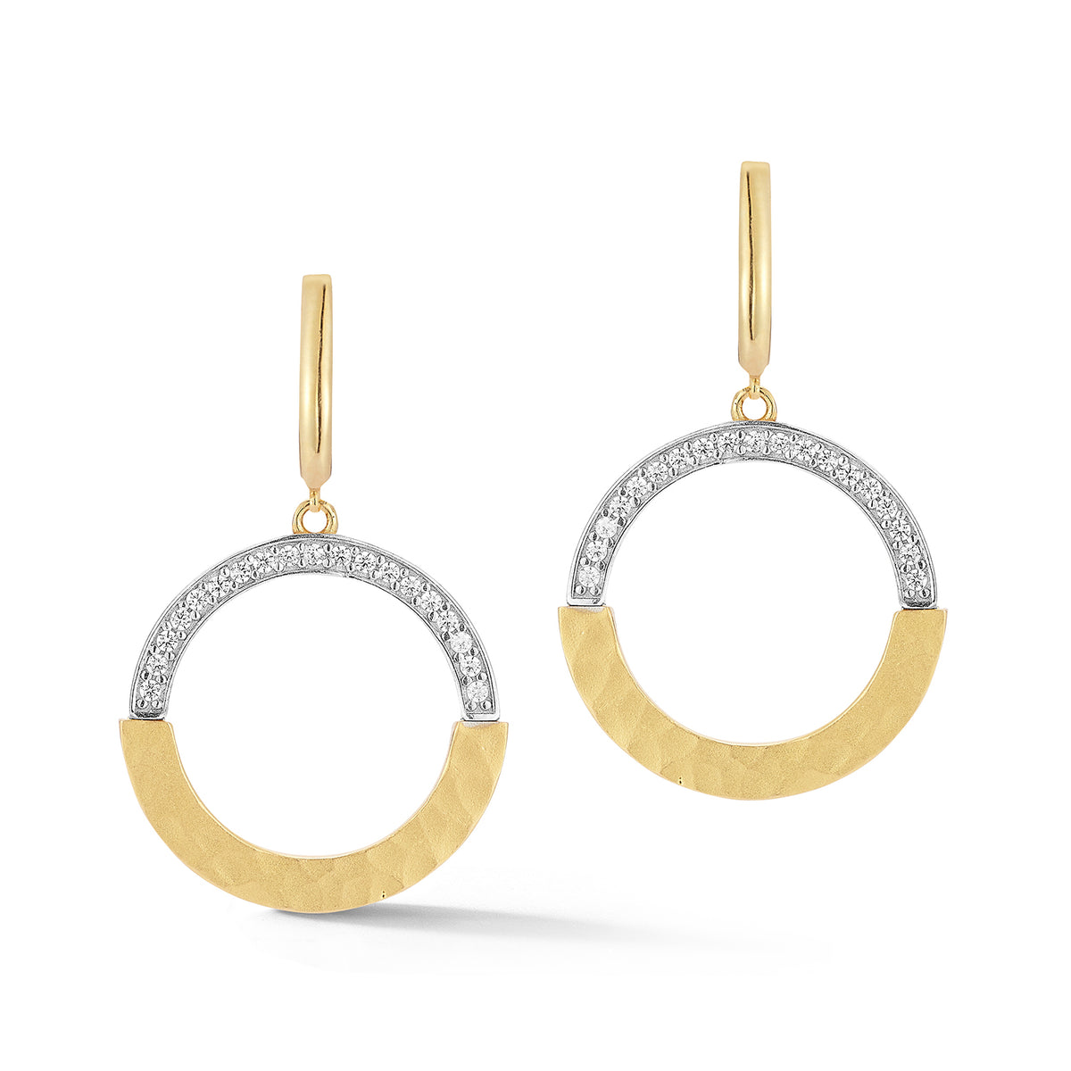 14K Gold 0.23 ct. tw. Dangling Open Circle Earrings