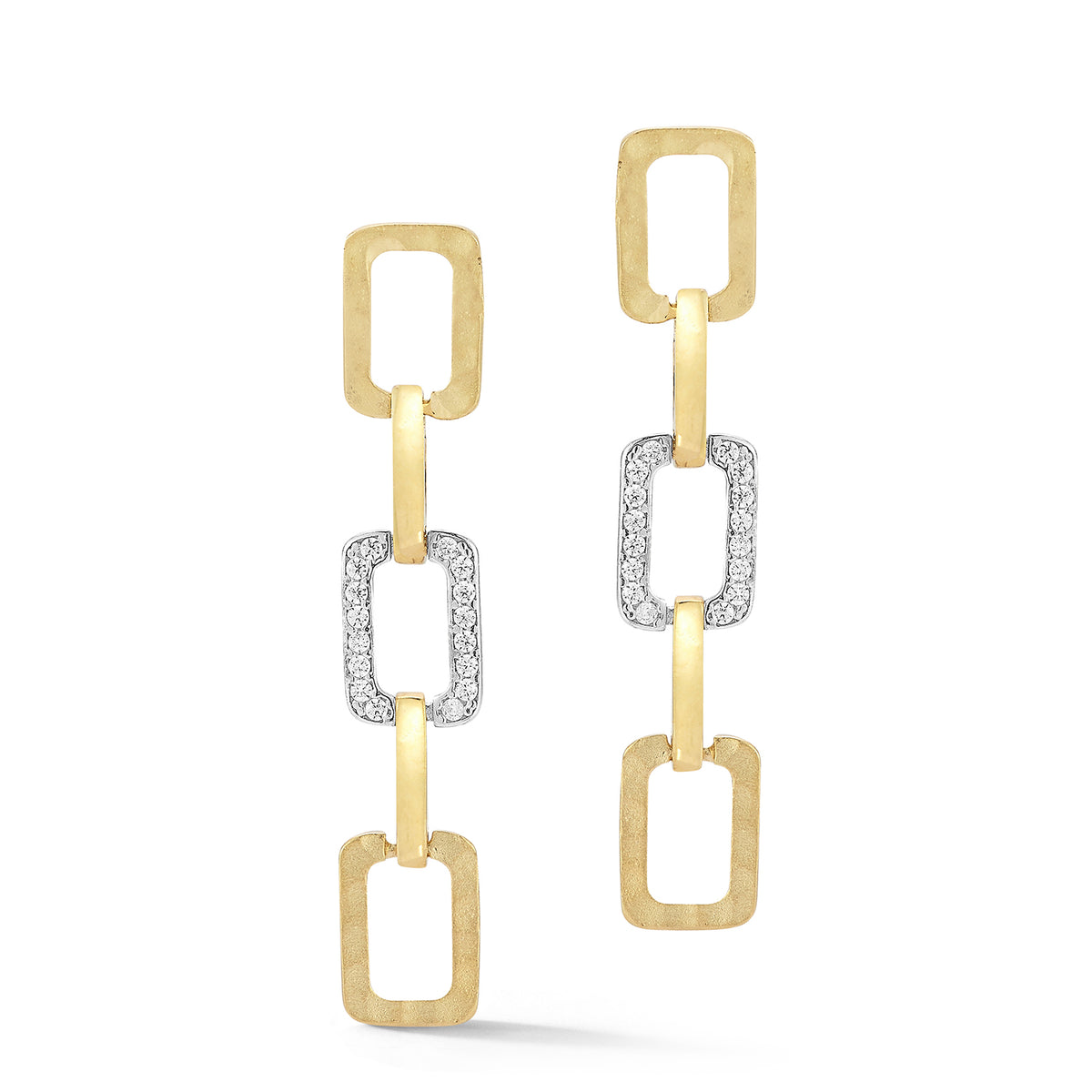 14K Gold 0.29 ct. tw. Dangling Open Link Earrings