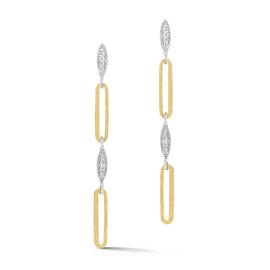 14K Gold 0.12 ct. tw. Dangling Open Link Earrings