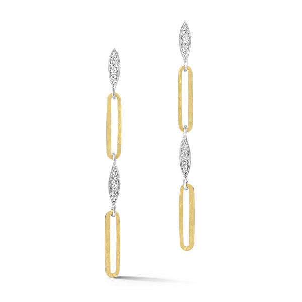 14K Gold 0.12 ct. tw. Dangling Open Link Earrings