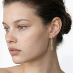 14K Gold 0.12 ct. tw. Dangling Open Link Earrings