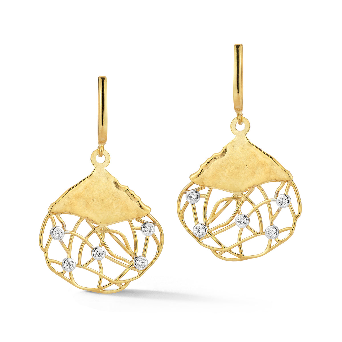 14K Gold 0.20 ct. tw. Dangling Earrings