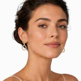 14K Gold 0.41 ct. tw. Drop Graduating Circle Earrings
