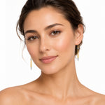 14K Gold 0.08 ct. tw. Dangling Stick Earrings
