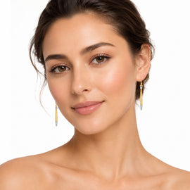 14K Gold 0.08 ct. tw. Dangling Stick Earrings