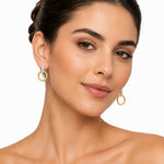 14K Gold 0.32 ct. tw. Dangling Open Circle Earrings