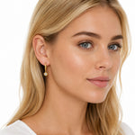 14K Gold 15mm Hoop Earrings Set with 1.5 ct. tw. Lab-Grown Round-Shaped Diamond Charms
