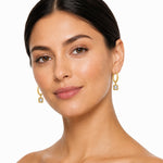 14K Gold 15mm Hoop Earrings Set with 1.6 ct. tw. Lab-Grown Octagon-Shaped Diamond Charms