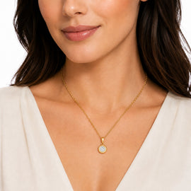 14K 0.22 ct. tw. Round Pendant