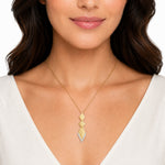 14K Gold 0.14 ct. tw. Diamond Geometric Drop Necklace