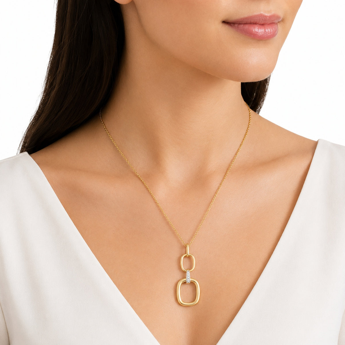 14K Gold 0.05 ct. tw. Diamond Pendant Necklace