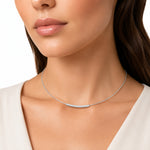 14K Gold 0.19 ct. tw Diamond ID Wire Necklace