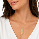 14K Gold 0.36 ct. tw. Rectangular-Shaped Sliding Pendant
