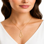 14K Gold 0.05 ct. tw. Open Geometric Pendant Necklace