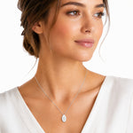 14K Gold 0.06 ct. tw. Oval Pendant