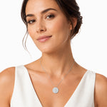 14K Gold 0.07 ct. tw. 20mm Round Pendant