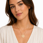 14K Gold 0.11 ct. tw. Open Circle Pendant