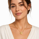 14K Gold 0.23 ct. tw. Disk Pendant