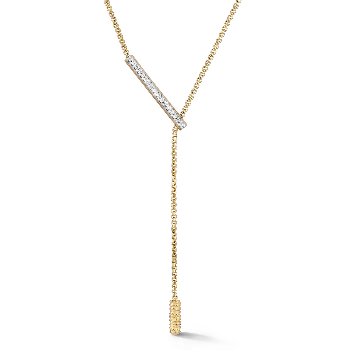 14K Gold 0.17 ct. tw. Lariat Necklace